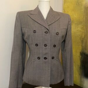 Vintage Military Inspired Waist Cinched Double Breasted 1940’s Blazer Jackets